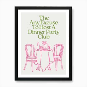 Dinner Party Club Art Print