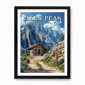 Reach for the Peak: Pikes Peak, Colorado Poster Art Print