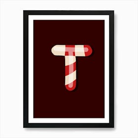 Candy Cane Christmas Letters Living Room Holiday Display 20 Art Print