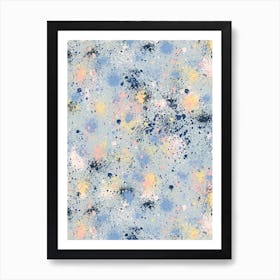 Ink Dust Blue Art Print