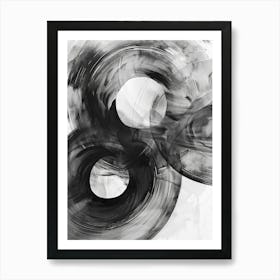 Black And White Abstract Painting 12 Art Print