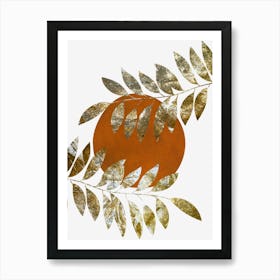 Golden Leaves 1 Art Print