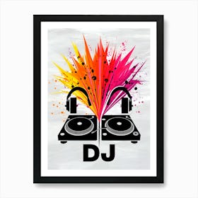 Dj Logo Art Print