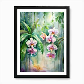 Orchids In The Jungle Art Print