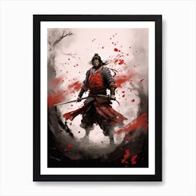 Samurai Katchu Shi Illustration 8 Art Print