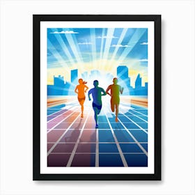 Runner In The City Art Print