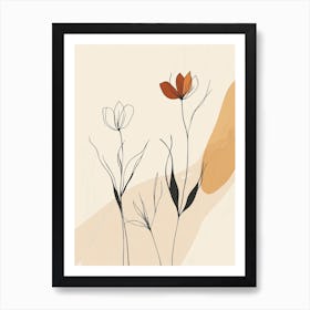 Abstract Flowers Art Print