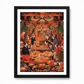 Chinese Ancestor Worship Illustration 1 Art Print