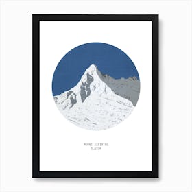 Mount Aspiring New Zealand Mountain Poster