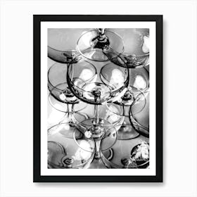 Champagne Glasses Black and White_2242704 Póster