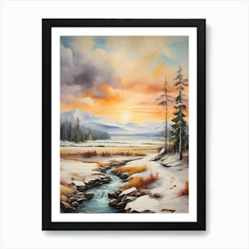 Winter Sunset 13 Art Print