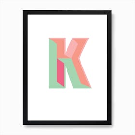 Tropical Initial K Art Print