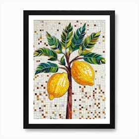 Lemon Tree Mosaic Art Print