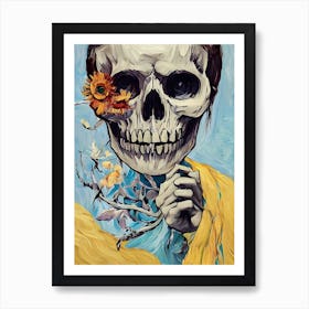 Floral Skull Art Print