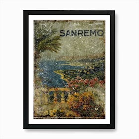 Vintage Travel Poster ― Sanremo Travel Poster Art Print