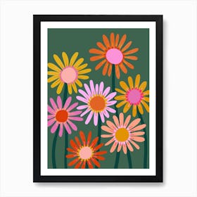 Daisy Flower Field Art Print