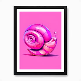 Full Body Snail Pink 3 Pop Art Art Print
