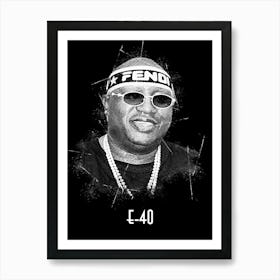 E 40 Rapper Portrait Art Print