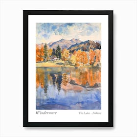 Windermere The Lakes Folklore Taylor Swift Autumn Fall Art Print