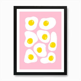 Fried Eggs Pink Poster