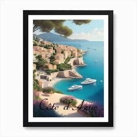 Cote D Azur French Riviera Art Print