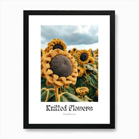 Knitted Flowers Sunflower 3 Art Print