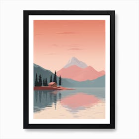 mountain landscape illustration Art Print