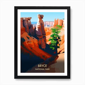 Bryce Canyon Park Travel Poster Matisse Style 3 Art Print