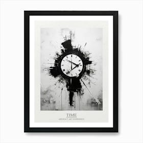 Time Abstract Black And White 2 Poster Art Print