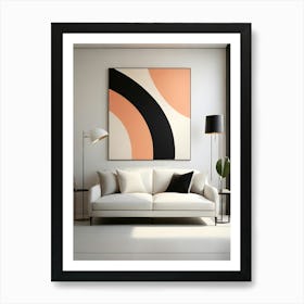 Modern Abstract Minimalistic Art 09 Art Print