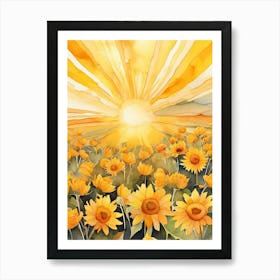 Yellow Sunshines Art Print