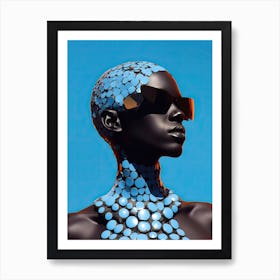 Fashion Odyssey: Afro American Galactic Vibes Art Print