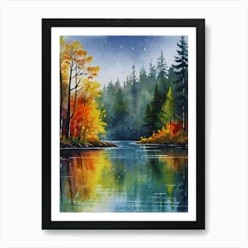 Autumn By The Lake 1 Art Print