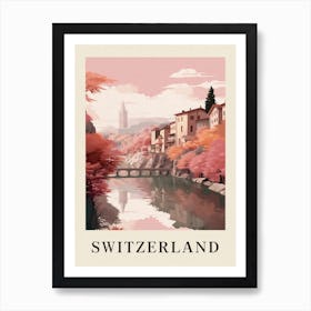 Vintage Travel Poster Switzerland 2 Art Print