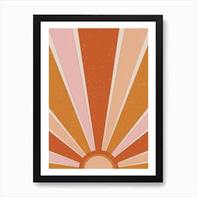 Retro Sunburst Art Print