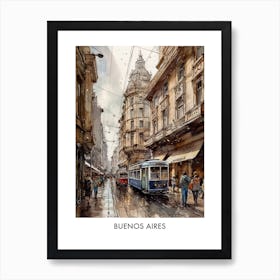 Buenos Aires Watercolor 2 Travel Poster Art Print