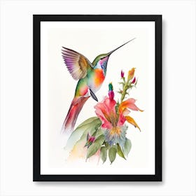Allen S Hummingbird Cute Neon 2 Art Print