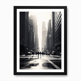 New York City, Black And White Analogue Photograph 3 Art Print