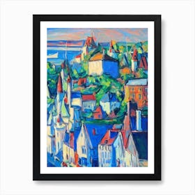 Port Of Quebec City Canada Abstract Block harbour Art Print