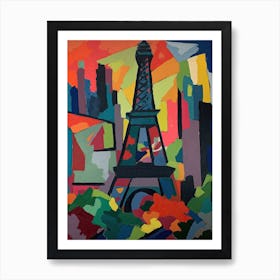 Eiffel Tower Paris France Henri Matisse Style 13 Art Print