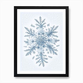 Winter Snowflake Pattern, Snowflakes, Quentin Blake Illustration 1 Art Print