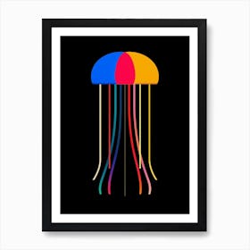 Jellyfish Abstract Pop Art 4 Art Print