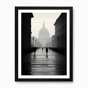 Turin, Italy,  Black And White Analogue Photography  3 Art Print