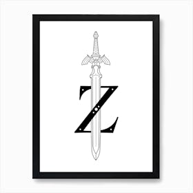 Zelda Sword Art Print