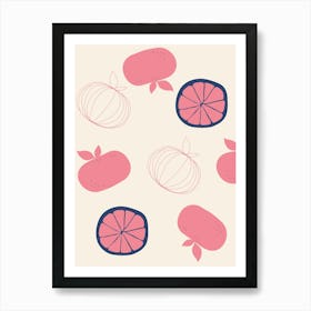 Summer Fruits in Apples Art Print