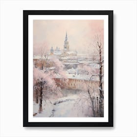 Dreamy Winter Painting Stockholm Sweden 1 Art Print