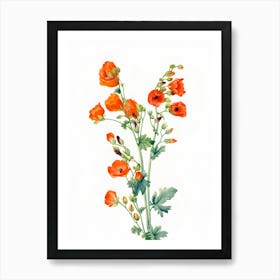 Orange Poppies Art Print