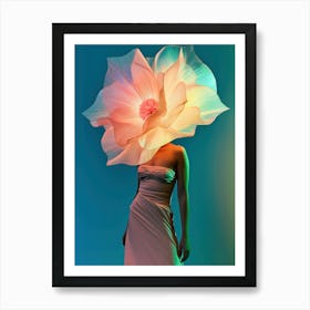 "Surreal Flower Hat" Art Print