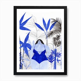 Blue Jungle Art Print
