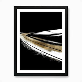 Train Tracks In The Snow Poster